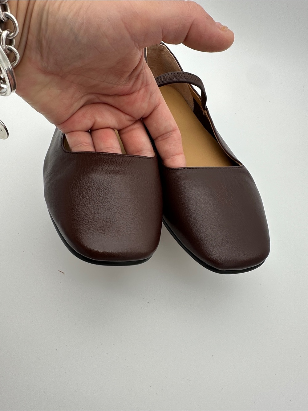 Madewell Greta Ballet Flats in Chocolate Raisin Leather Size 7 Shoes Timeless - Picture 6 of 16